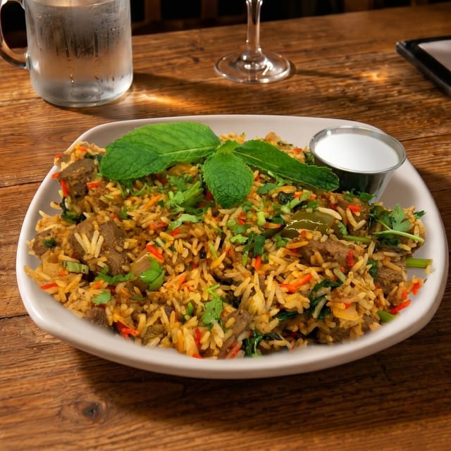 2. Lamb Biryani.